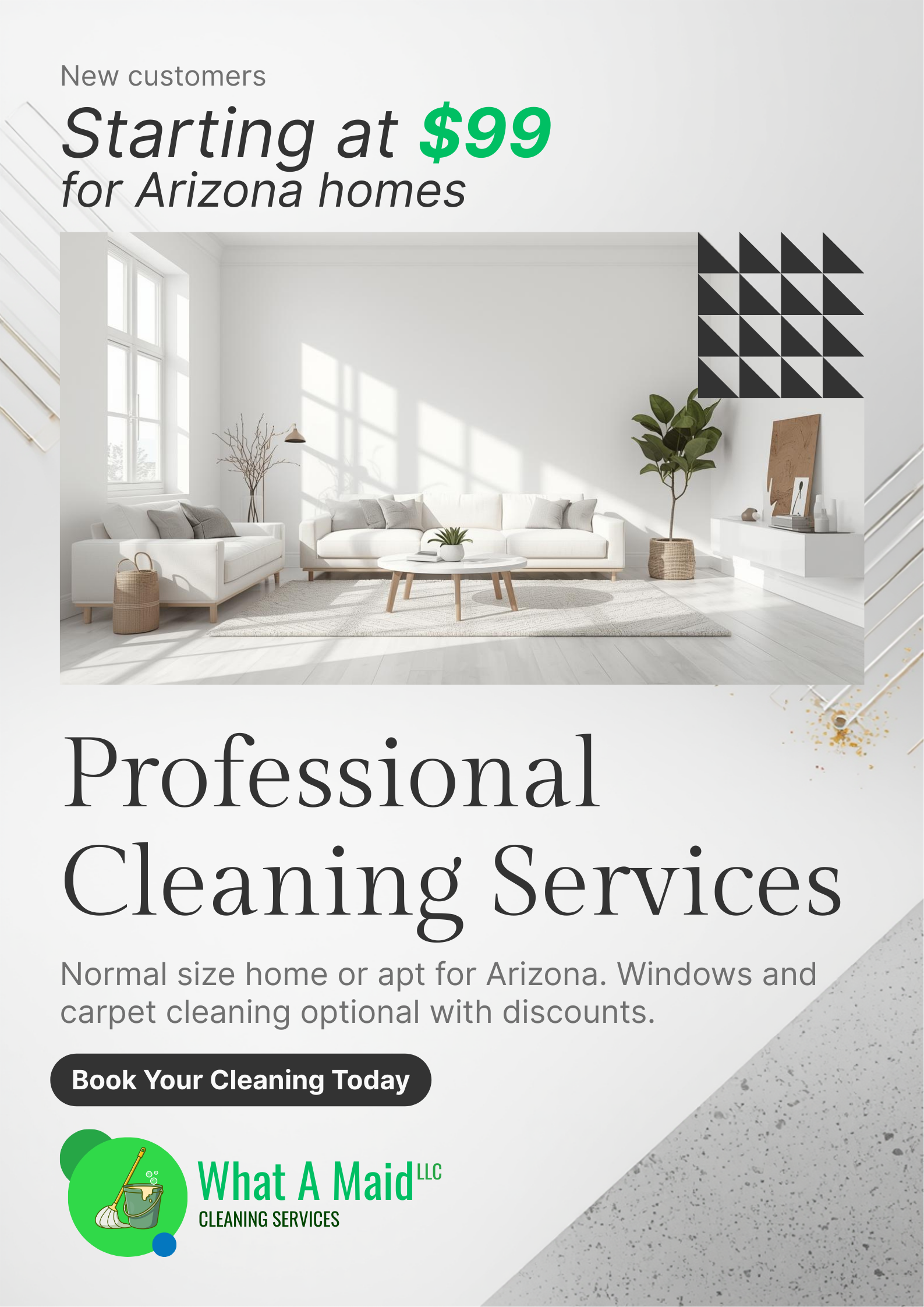 New customer $99 cleaning promo