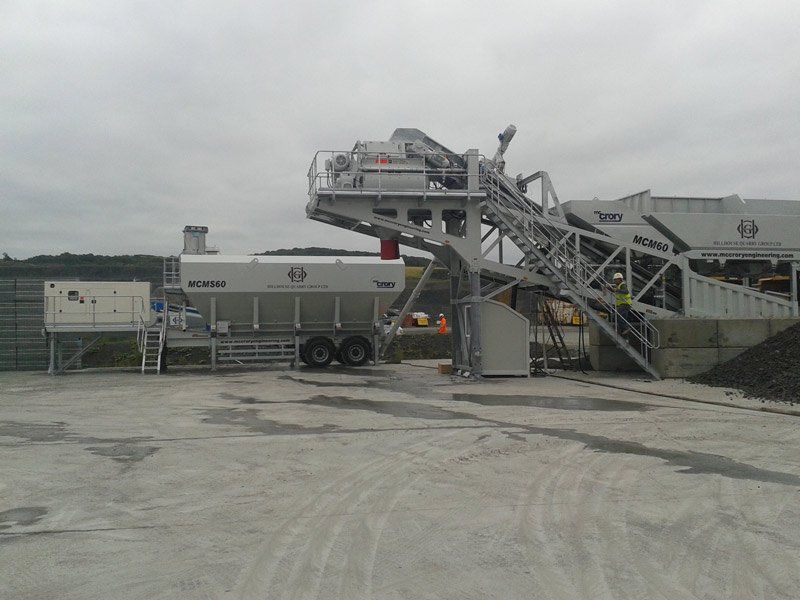 running concrete plant