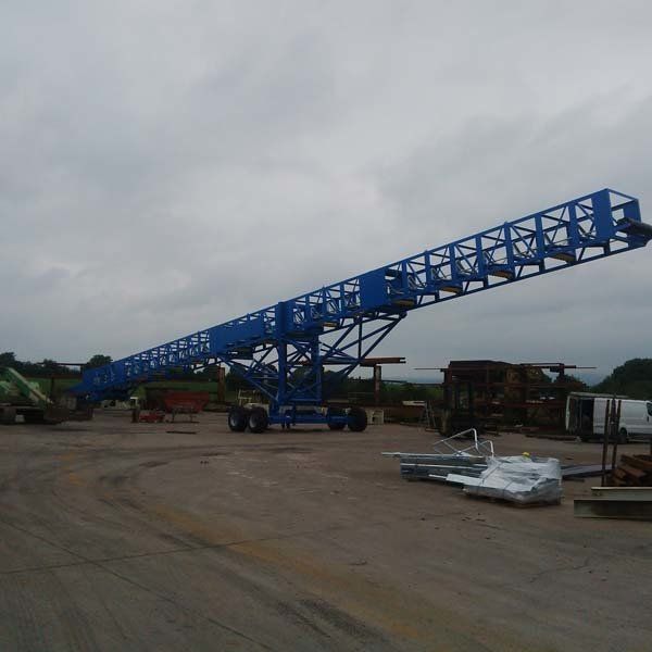 blue wheel conveyor