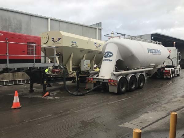 soil remediation machine on trailer