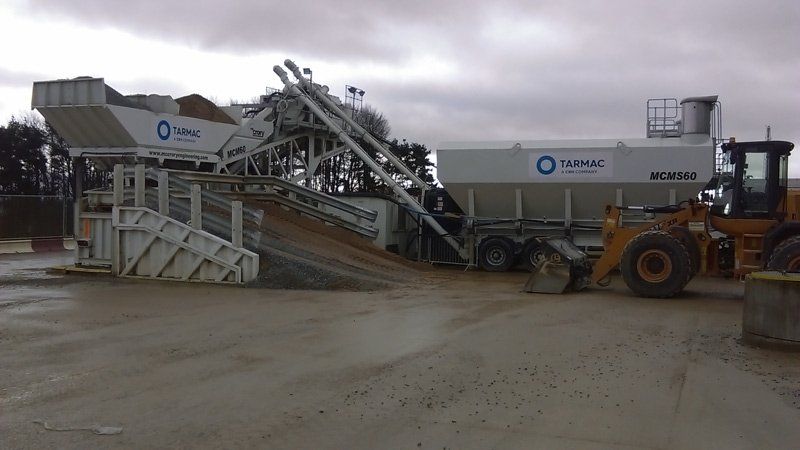 white concrete plant