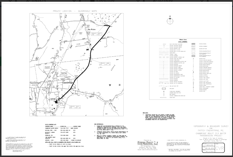 2016-019_ROW-TOPO-CVR Map Illustrations — Greenwich, NY — Corner Post Land Surveying