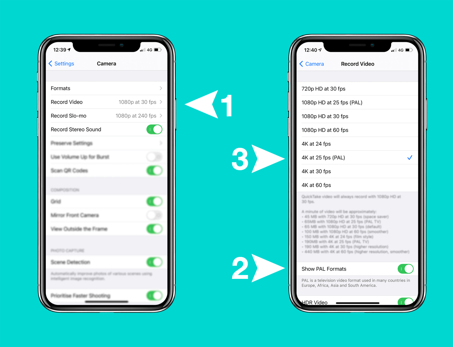 best iPhone settings for recording videos in the UK