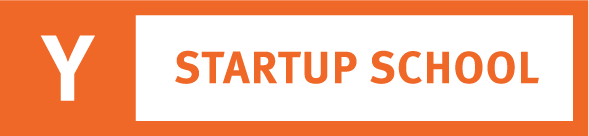 The logo for y startup school is orange and white