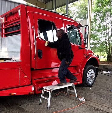 Commercial Duty Mobile Detailing — Red Truck in Vancouver, WA