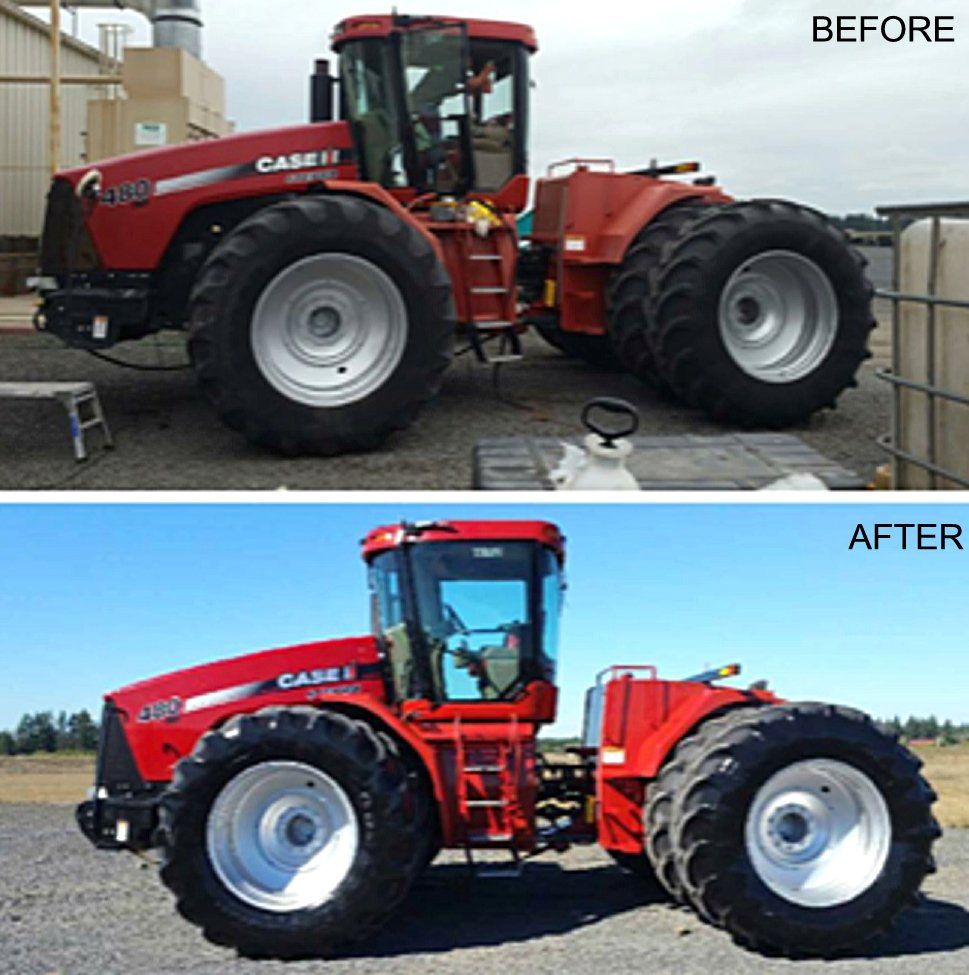 Mobile Equipment Detailing Service — Before and After 
