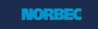 Logo de Norbec en bleu sur fond bleu foncé. Le symbole de marque déposée « TM » figure en haut à droite.