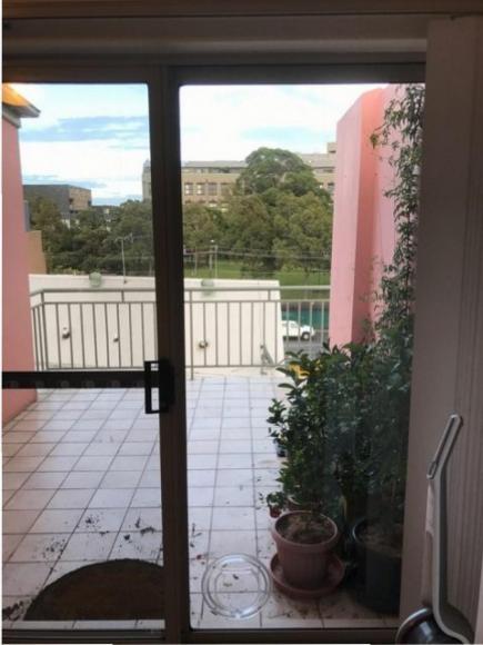 door with view to backyard