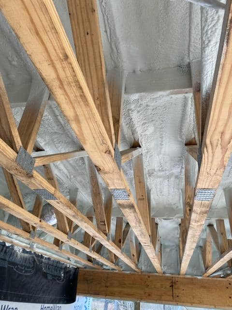 rim joists foam spray insulation installation