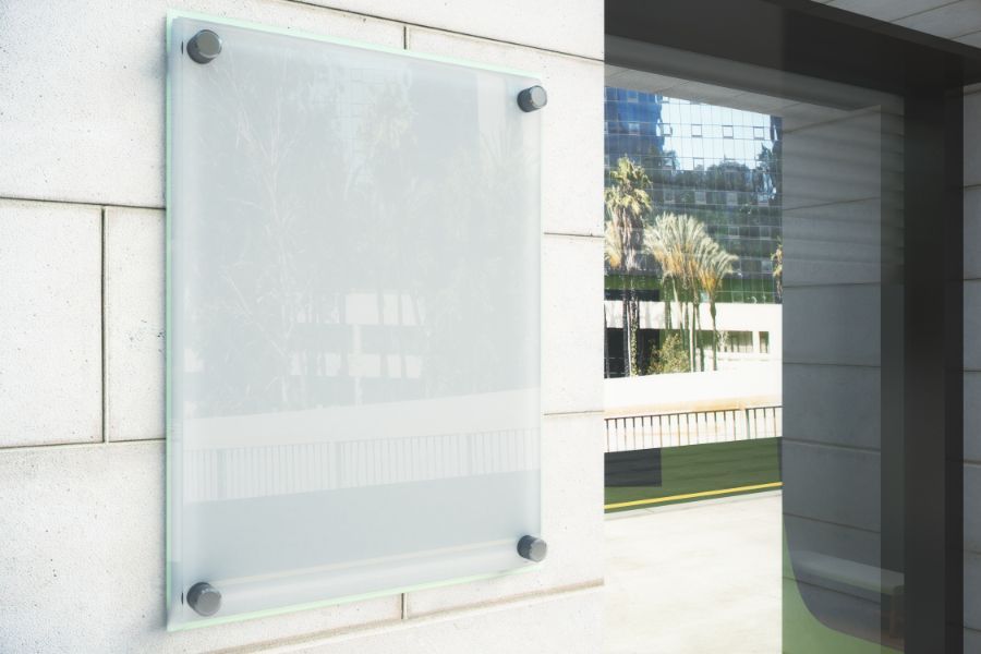 Espositore pubblicitario in plexiglass