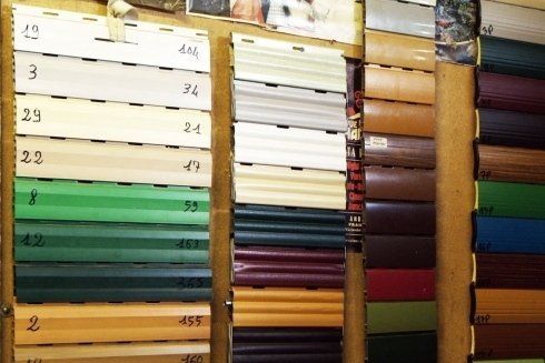Gamma di avvolgibili colorati