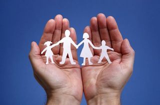 a small family paper cutting