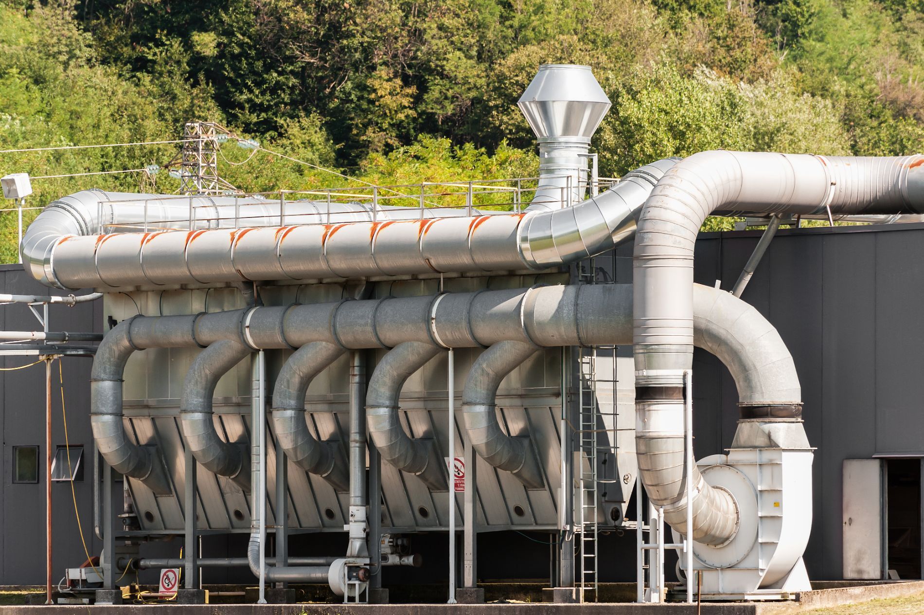 impianto di aerazione di uno stabilimento industriale