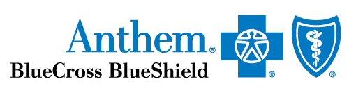 Anthem bluecross blueshield logo with a blue cross and shield