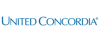 The logo for united concordia is blue and white on a white background.