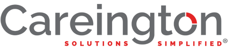 The logo for careington solutions simplified is shown on a white background.