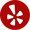 A red circle with a white star in the middle.