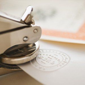 certification stamp on a document