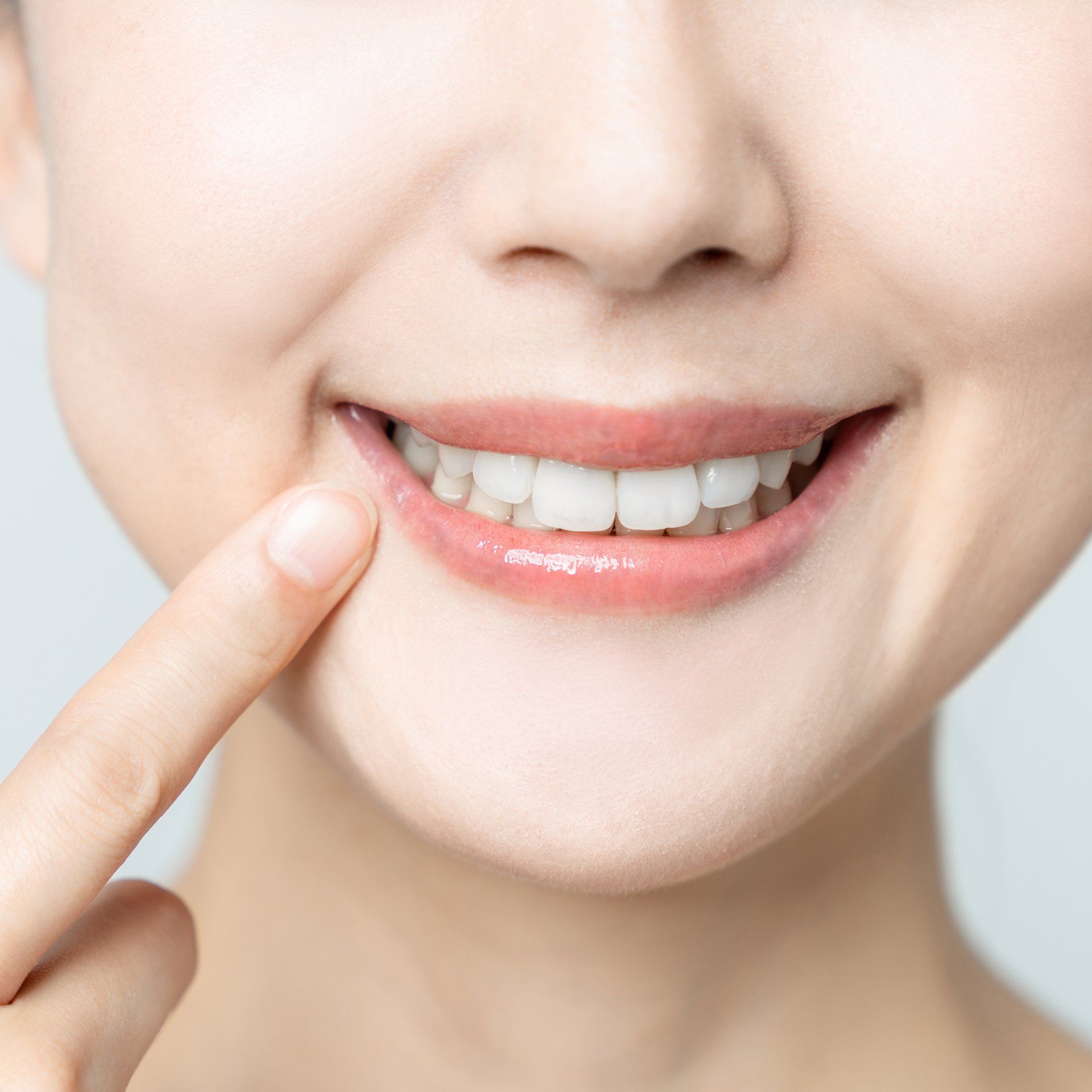 woman's mouth smiling