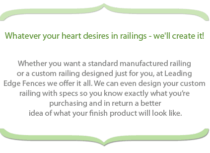 Railing Announcement — Madison, WI — Leading Edge Fences LLC