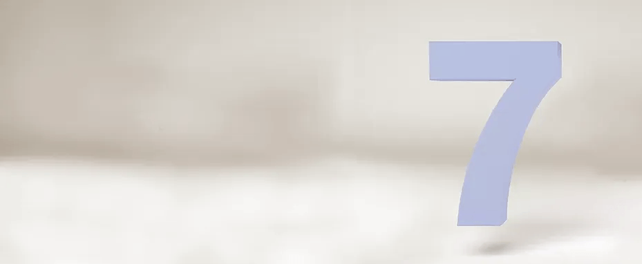 Banner image with the Number 7