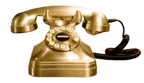 golden coloured phone