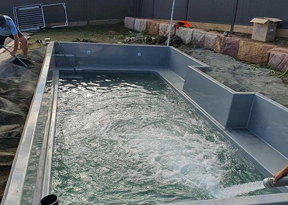 Filling up Water in Pool — Water Delivery in Kearsley, NSW