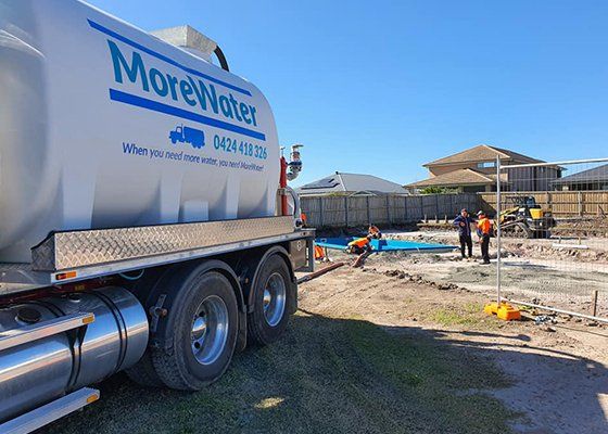 MoreWater Truck for Dust Management — Water Delivery in Kearsley, NSW MoreWater Truck for Dust Management — Water Delivery in Kearsley, NSW