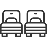 Graphic of two twin beds