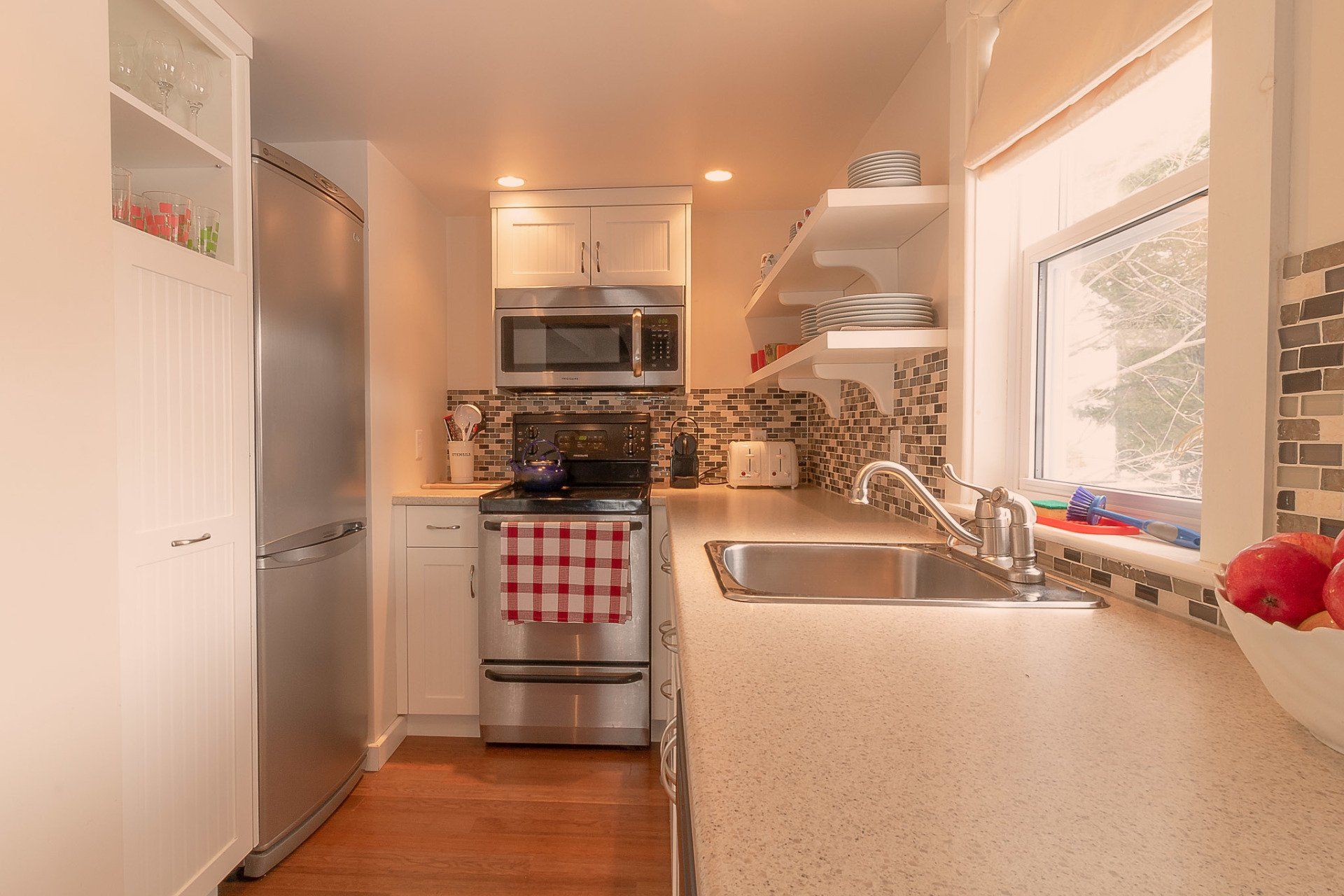 Kitchen at The Carriage House one of many Lunenburg Cottages