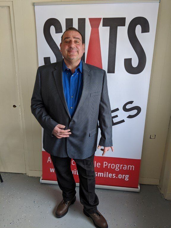 Man after suit donation