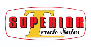 The logo for superior truck sales is red and yellow.