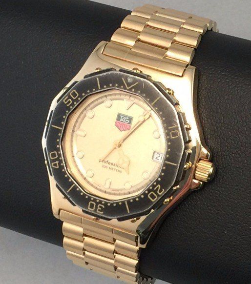 Tag Heuer restored in 14k Gold the time preserve