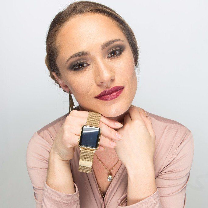 Gold Plated Apple Watch with Milanese Loop Band the time preserve