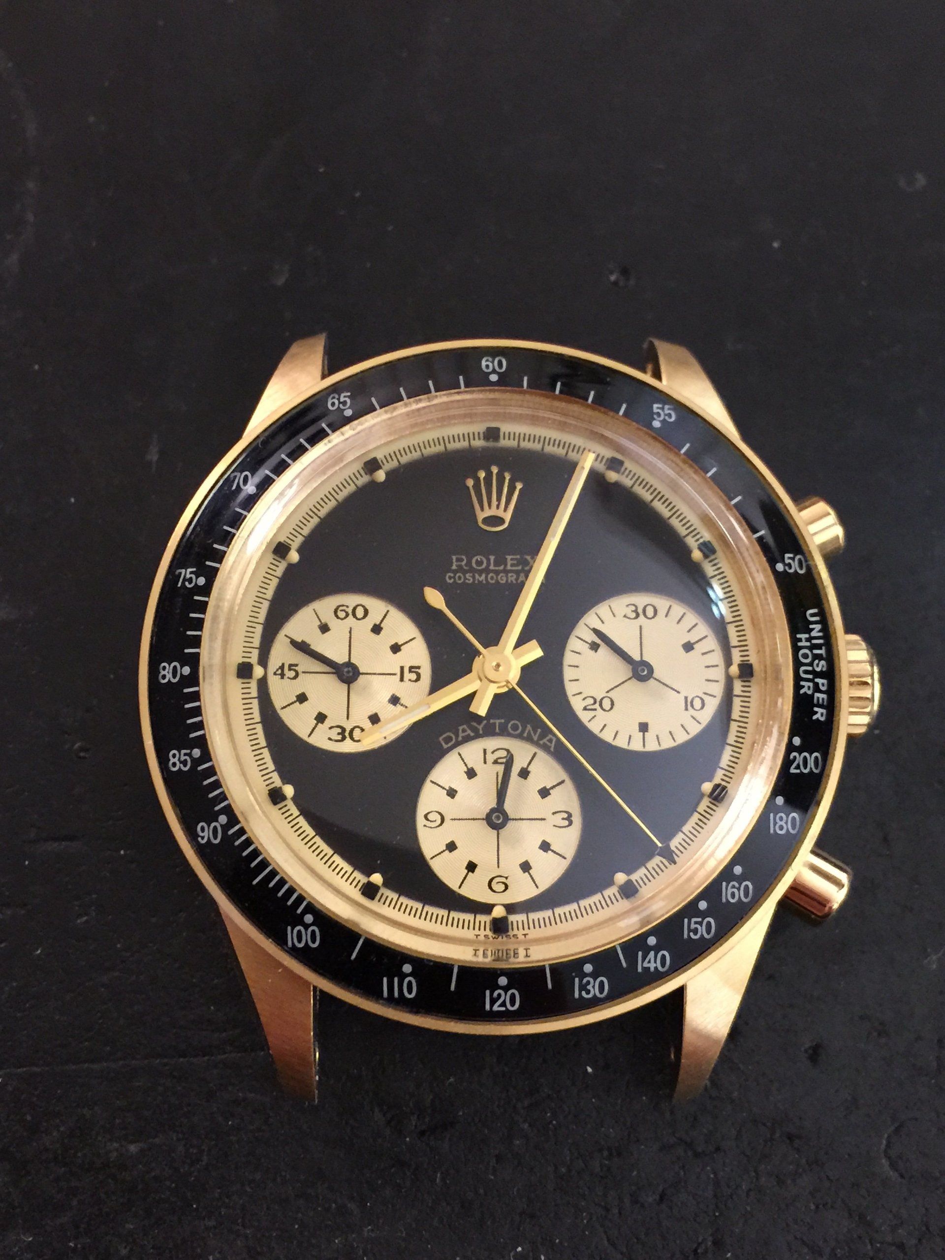 Rolex Daytona 6264 Paul Newman Solid Gold Restored the time preserve