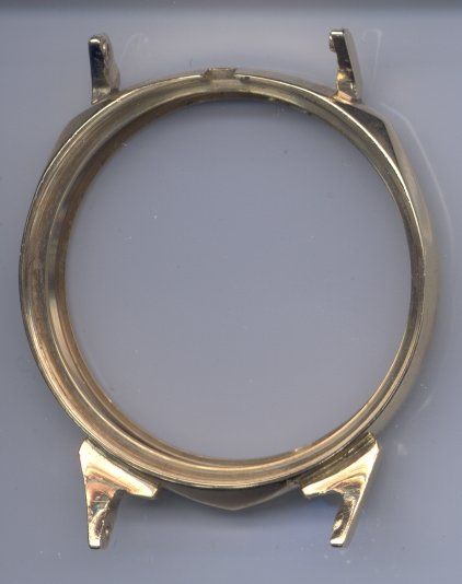 Bulova Accutron Alpha case 14k before rebuilding lugs and restoration at The Time Preserve