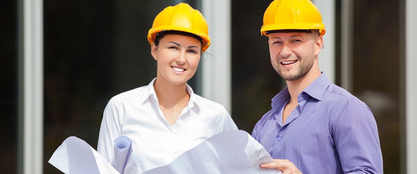 two engineers smiling