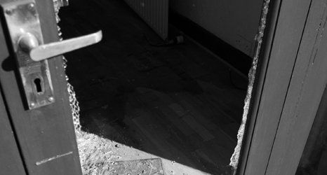 broken door glass