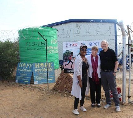 The Radcliffs with HOPE worldwide Botswana