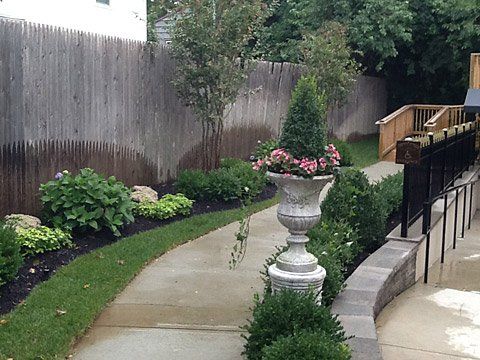 Backyard Stone Bricks Walkway — Lakewood, NJ — Howard Payne Landscaping & Design Inc.