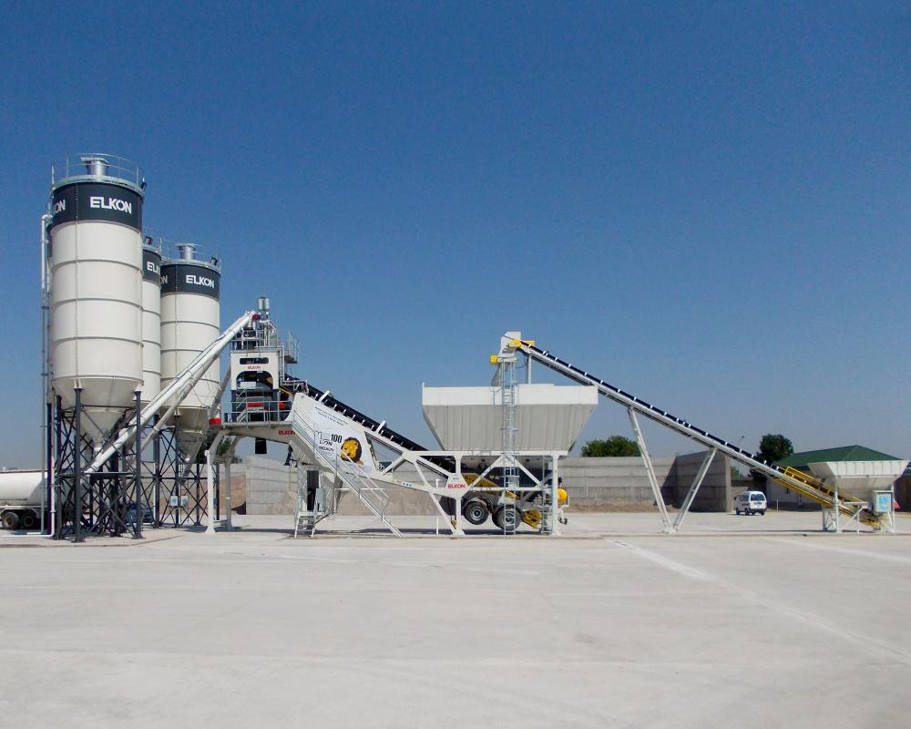 Elkon mobile concrete batching plants