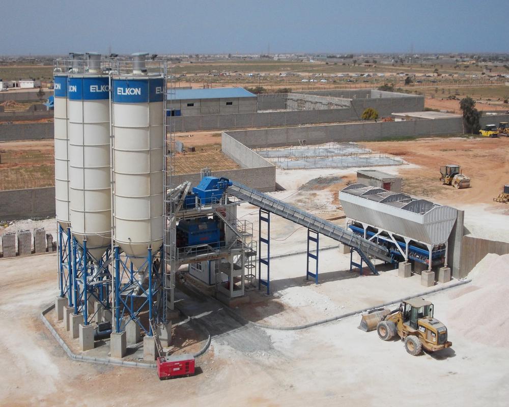 Elkon stationary concrete batching plants