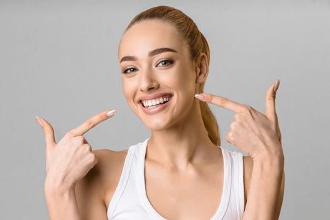 Happy Girl Showing Her White Teeth — Lutz, FL — Dr. William J Geyer Dr. Leslie Hernandez Happy Girl Showing Her White Teeth — Lutz, FL — Dr. William J Geyer Dr. Leslie Hernandez