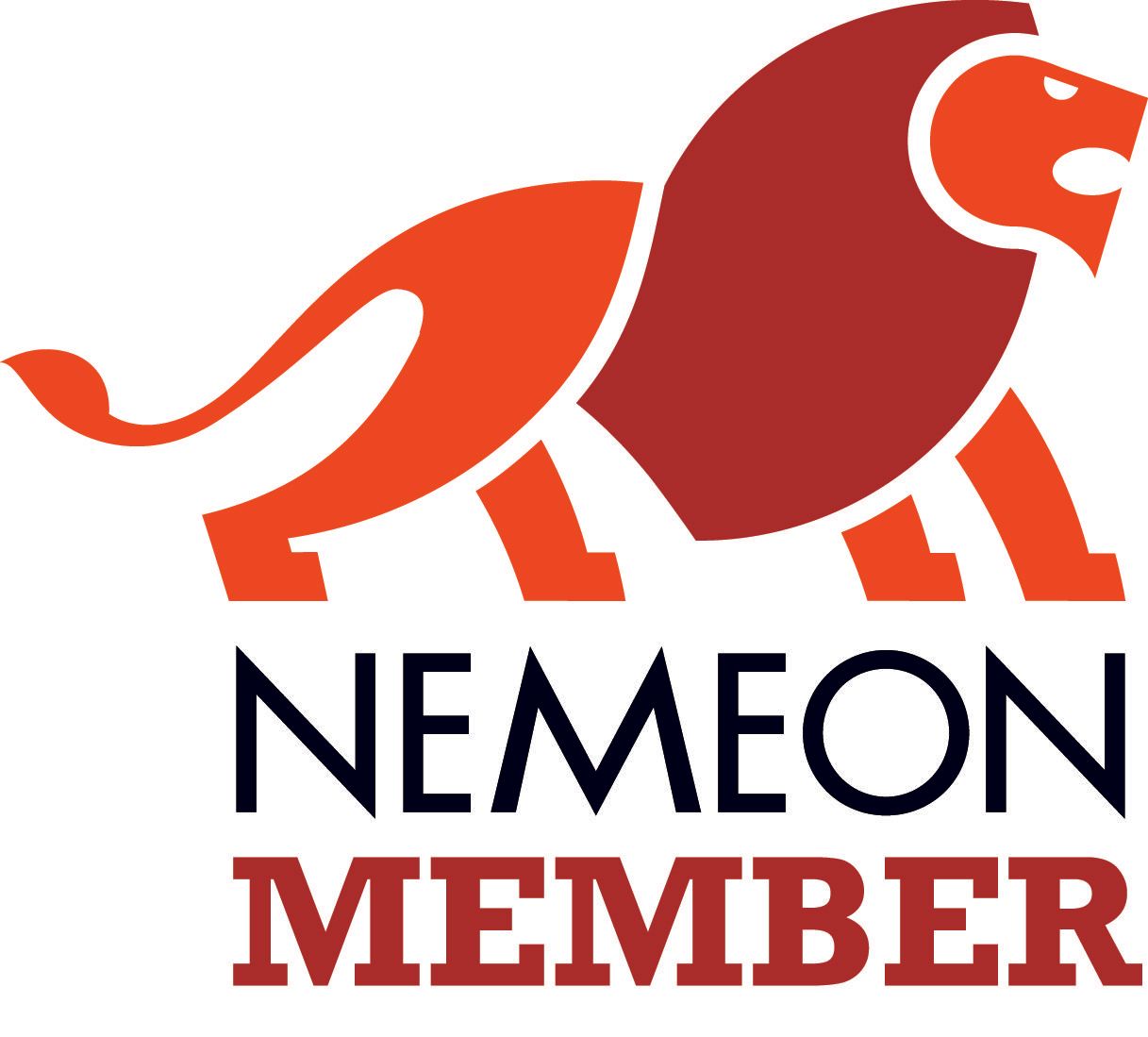 A nemeon member logo with a lion on it