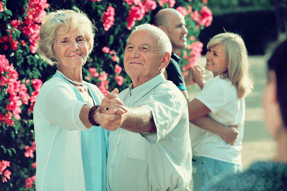 old couple dancing