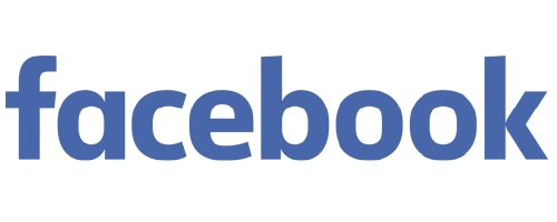 Blue Facebook wordmark logo on a white background
