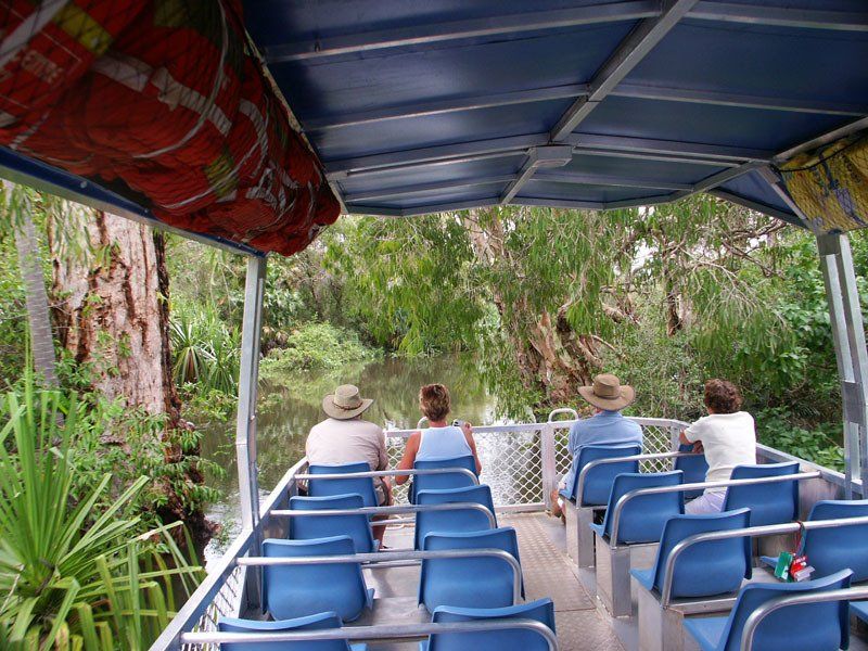 Wet season Yellow Waters cruise. Unlike the Dry, plenty of seats available.
