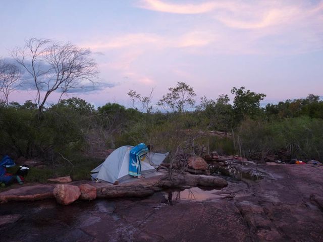 Kakadu, Baroalba Creek above Kubara, wet season overnight bushwalking campsite