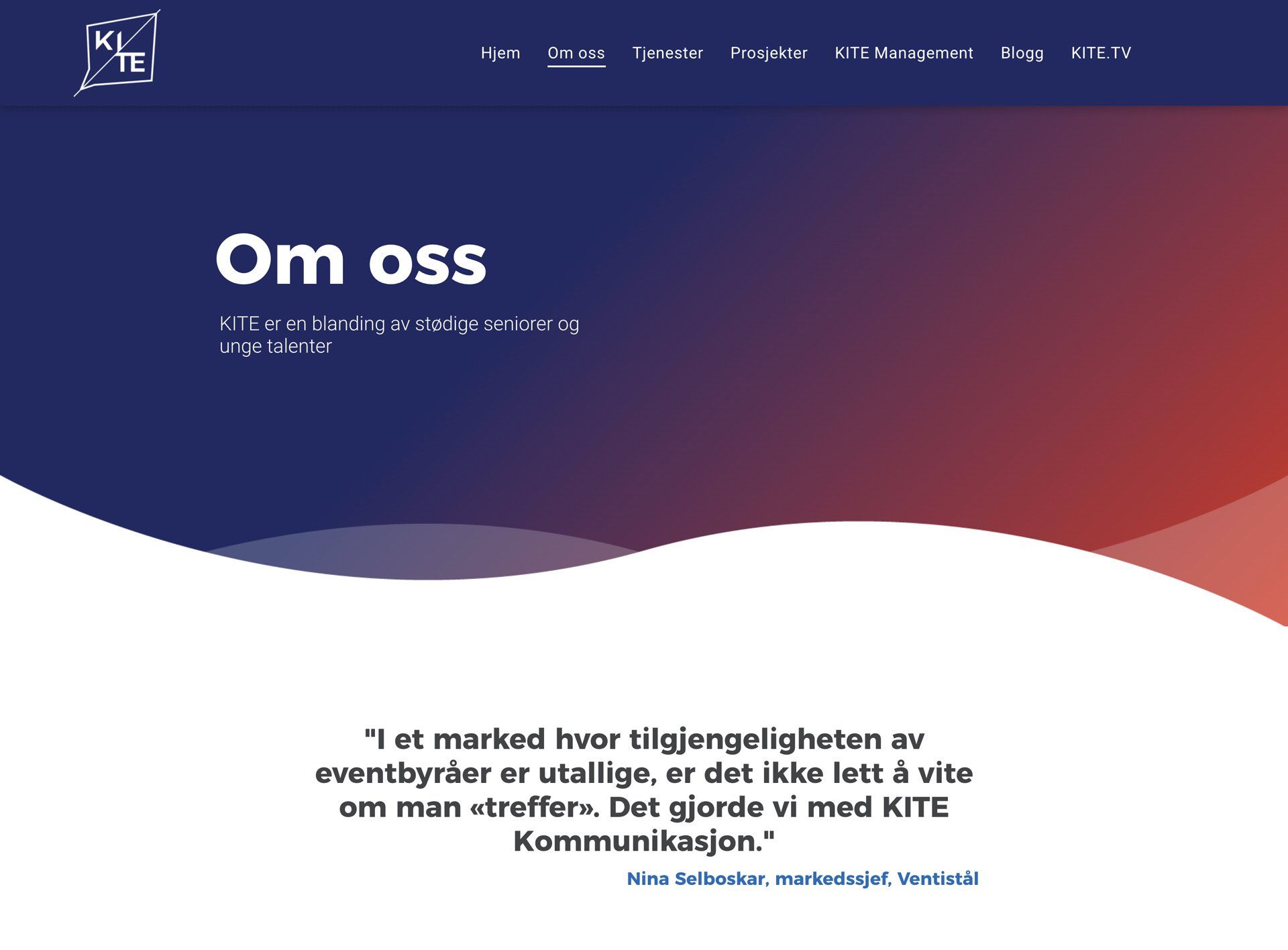 Oase Media har laget nettside til KITE Kommunikasjon Event
