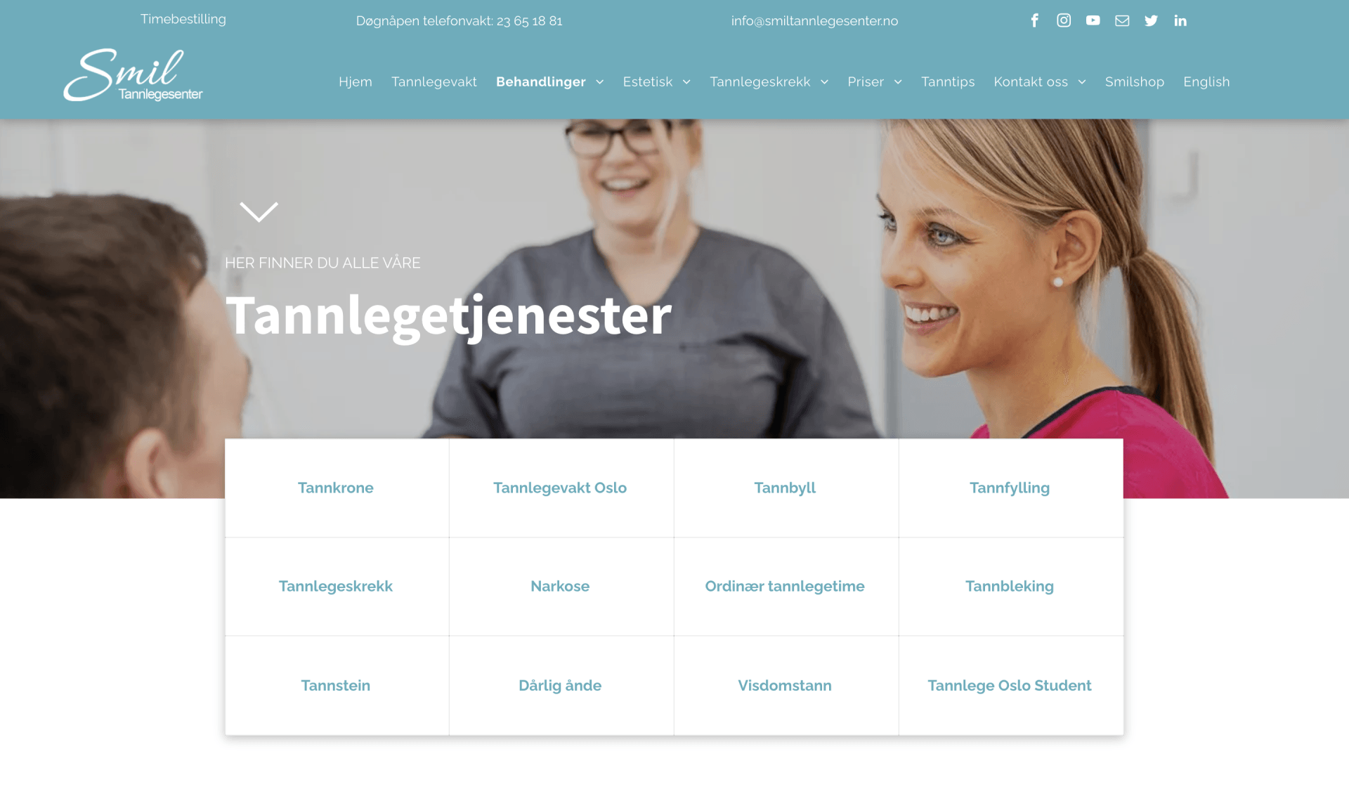 Oase Media har laget nettside til Smil Tannlegesenter